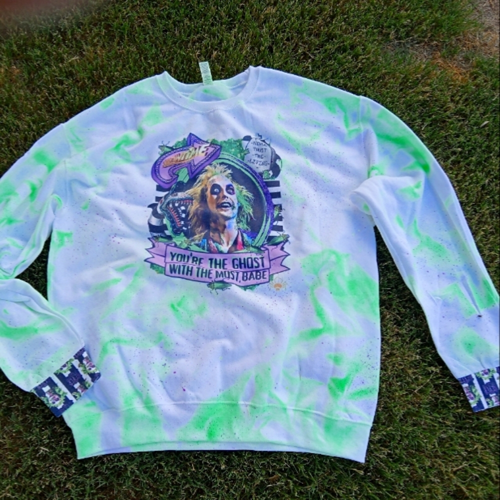 Custom tie dye and reverse tie dye shirts and sweatshirts
